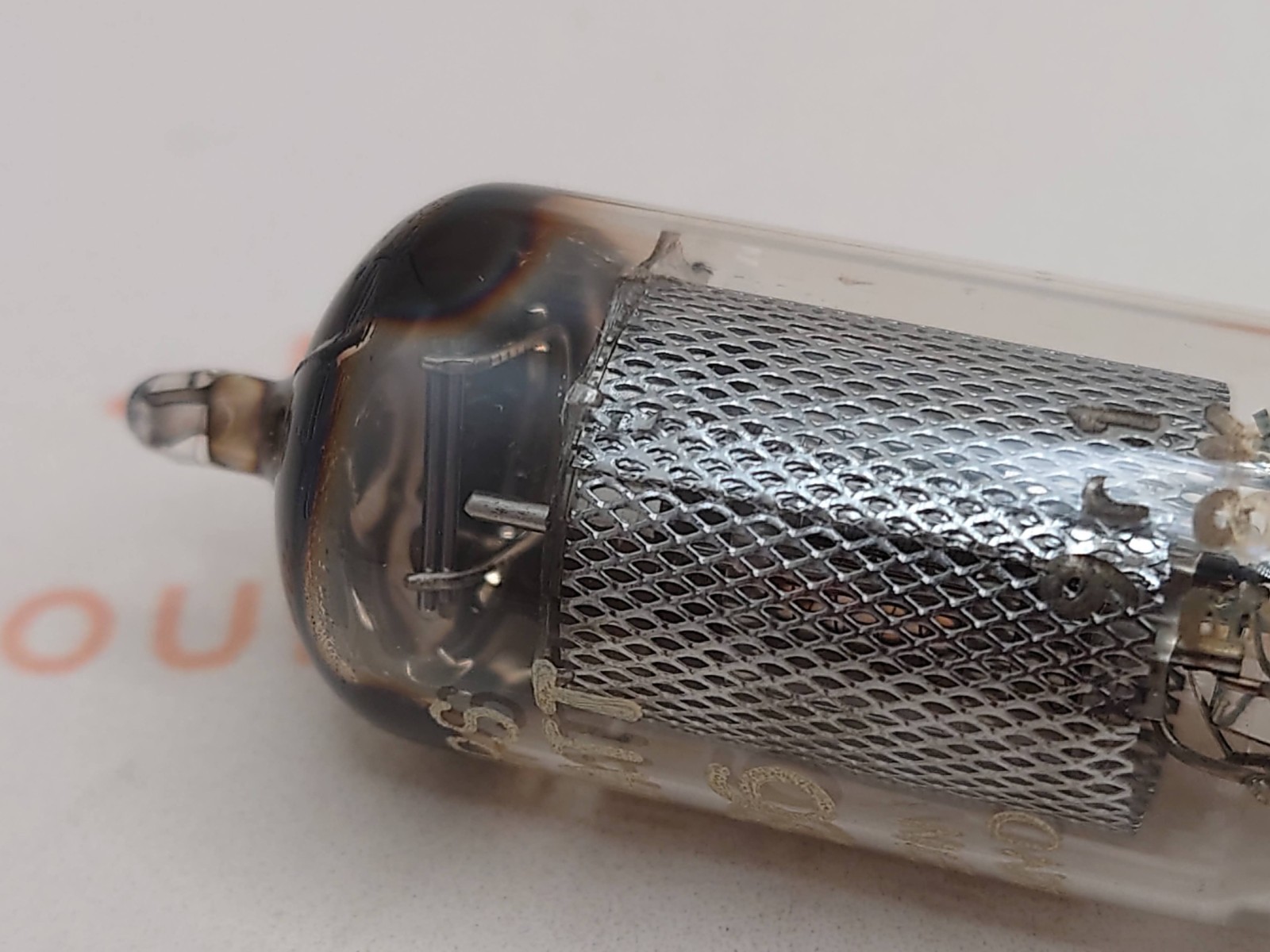 1x Mullard EF86 Long Mesh Plates Square Getter – Blackburn ’58 – Philips Label
