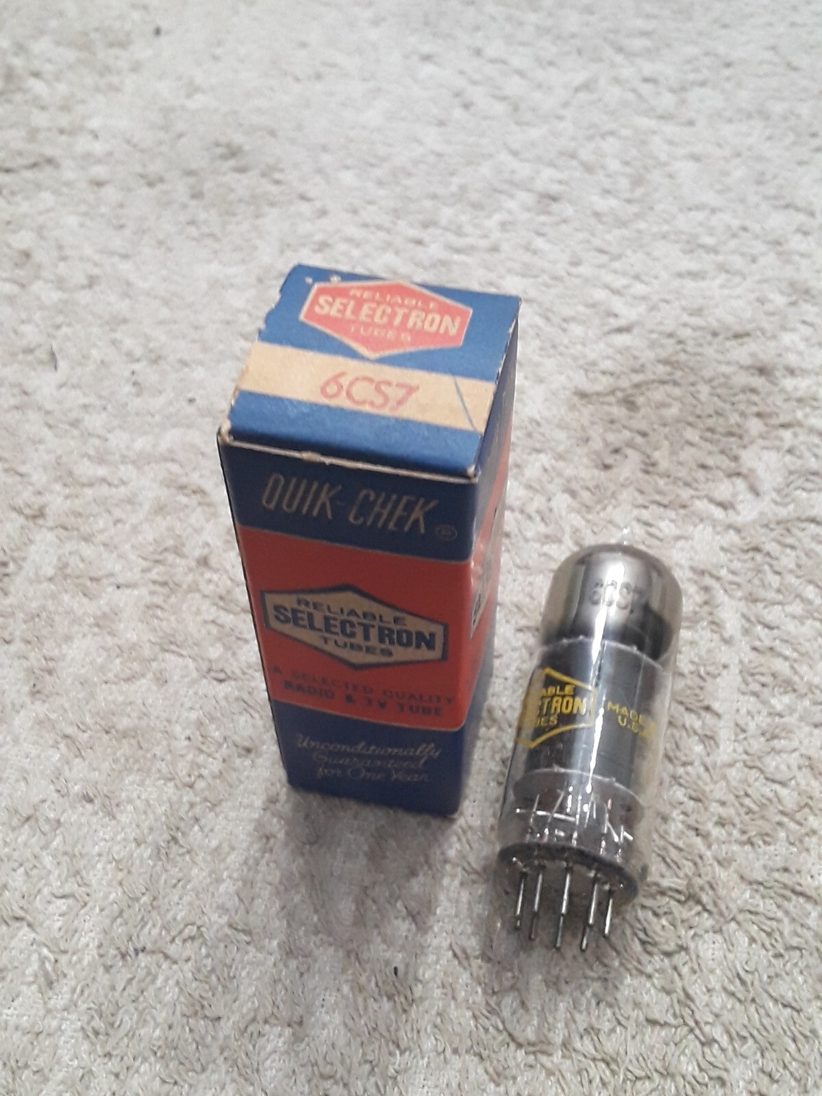 NOS Reliable Selectron 6CS7 Vacuum tube