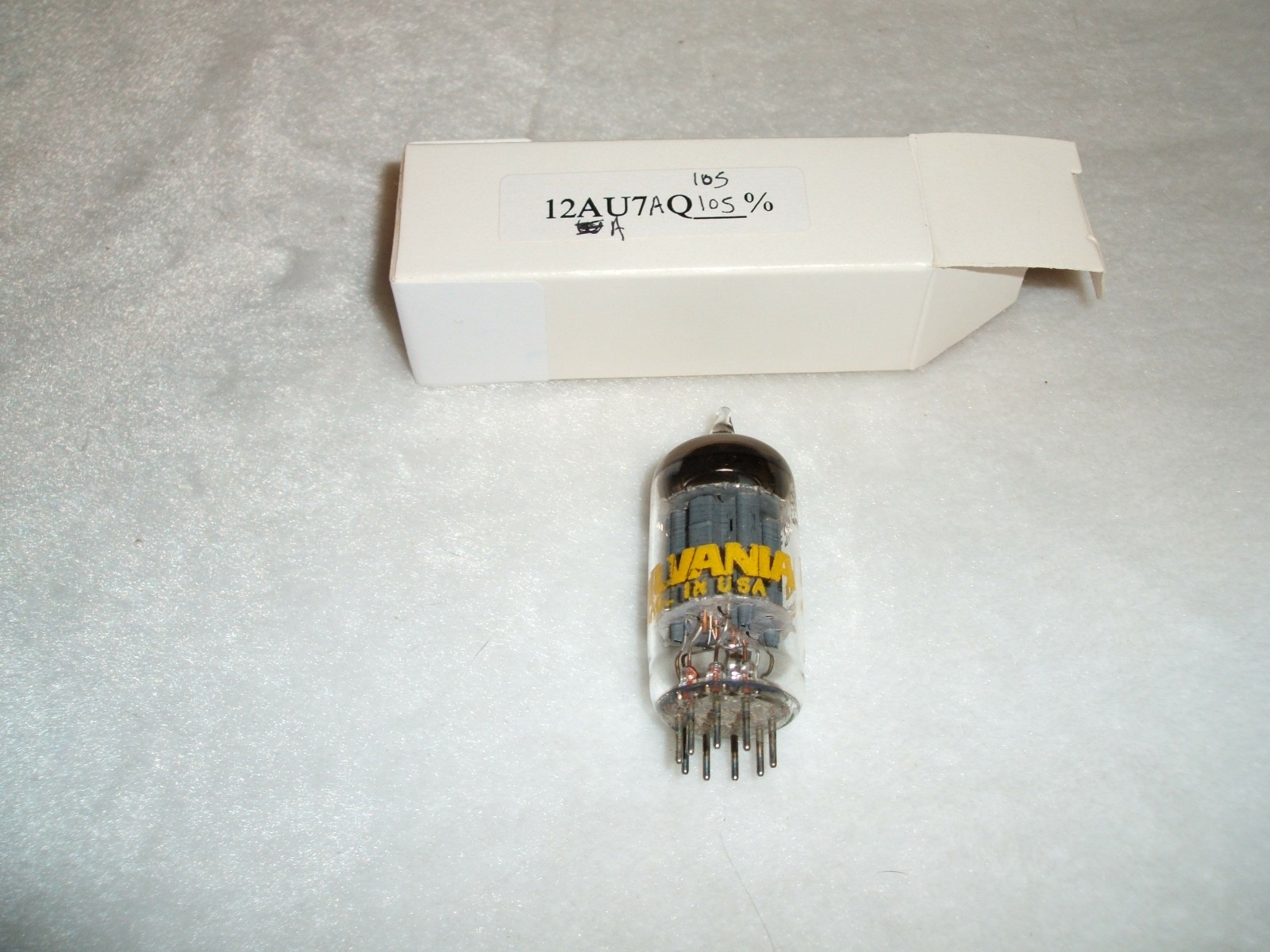 (1) Sylvania 12AU7A ECC82 Vintage Audio VACUUM TUBE Tested 105/105%