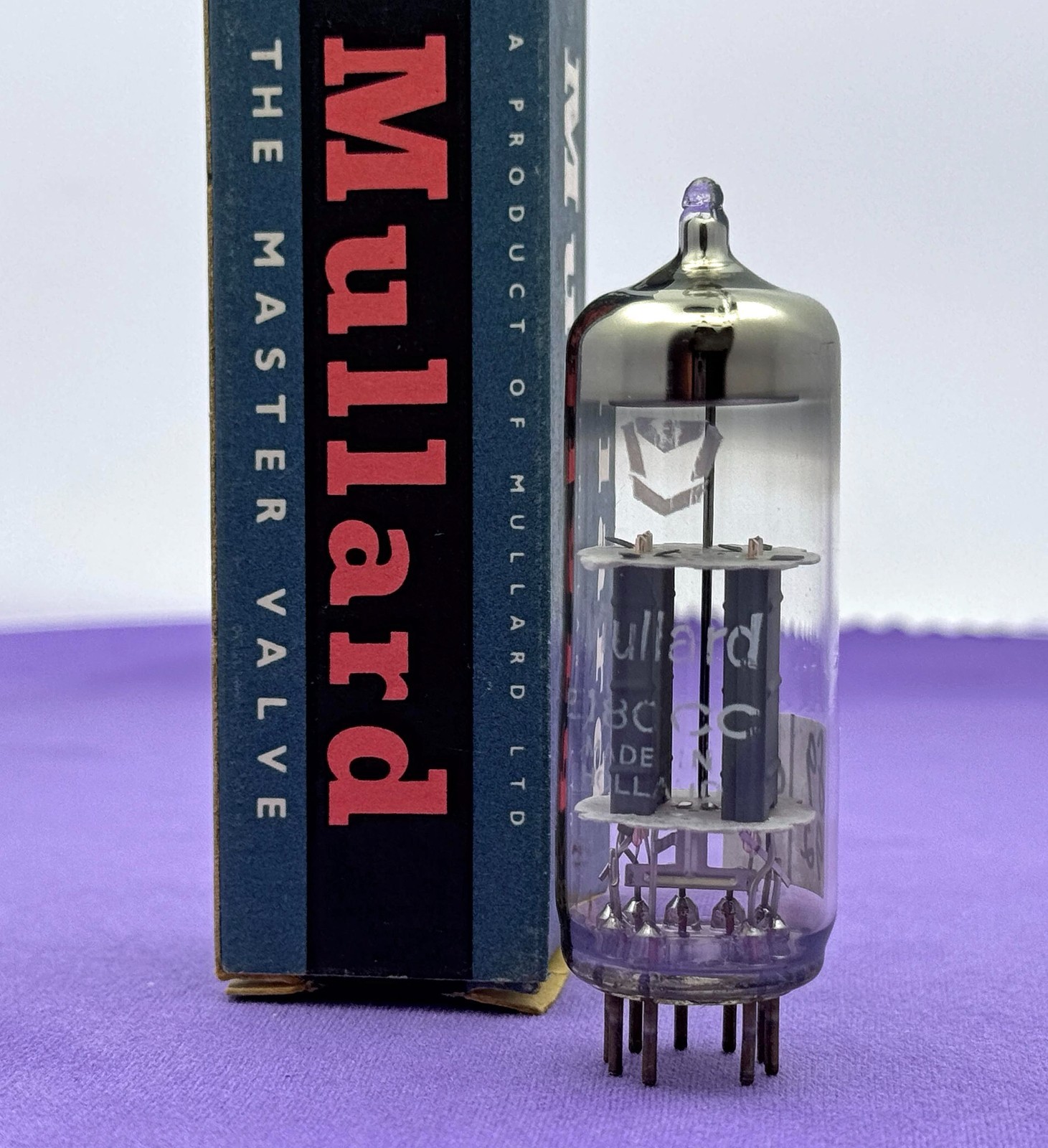 1 NIB Mullard E180CC 7062 Vacuum Tube Made in Holland Gray Plates Amplitrex