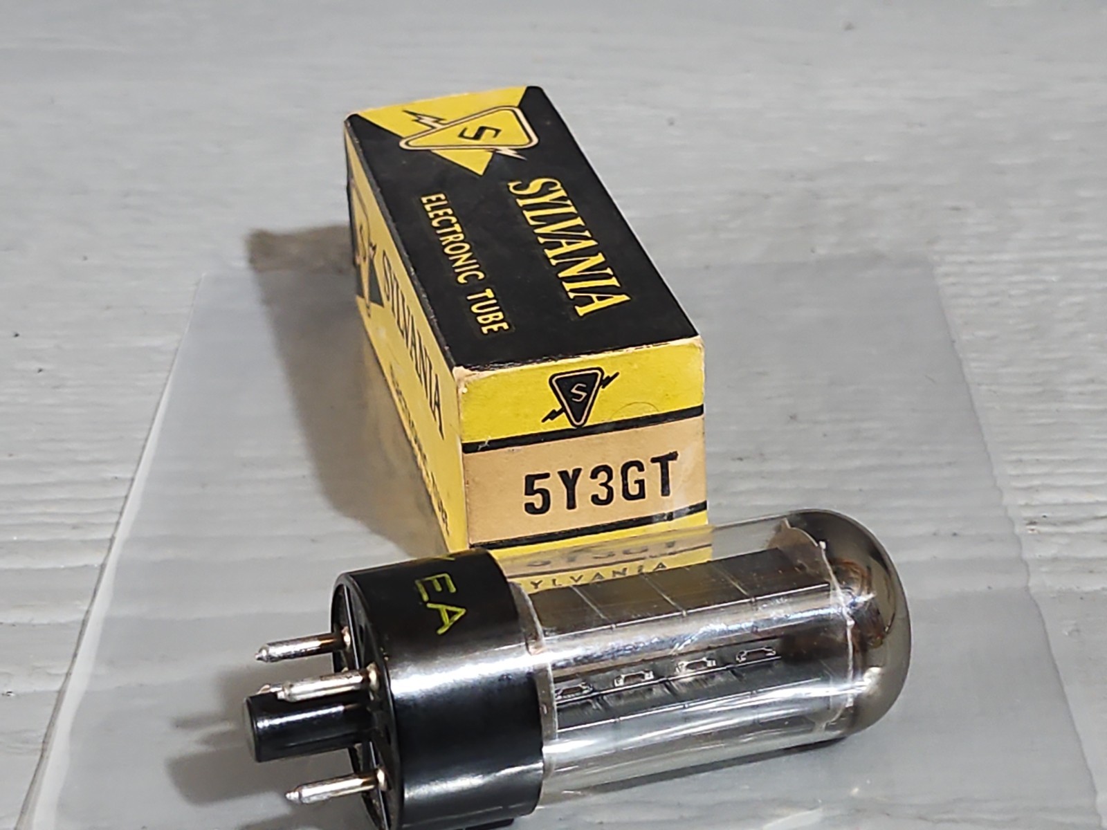 SYLVANIA 5Y3GT Black Plate Audio Radio RECTIFIER Vacuum Tube – New Old Stock
