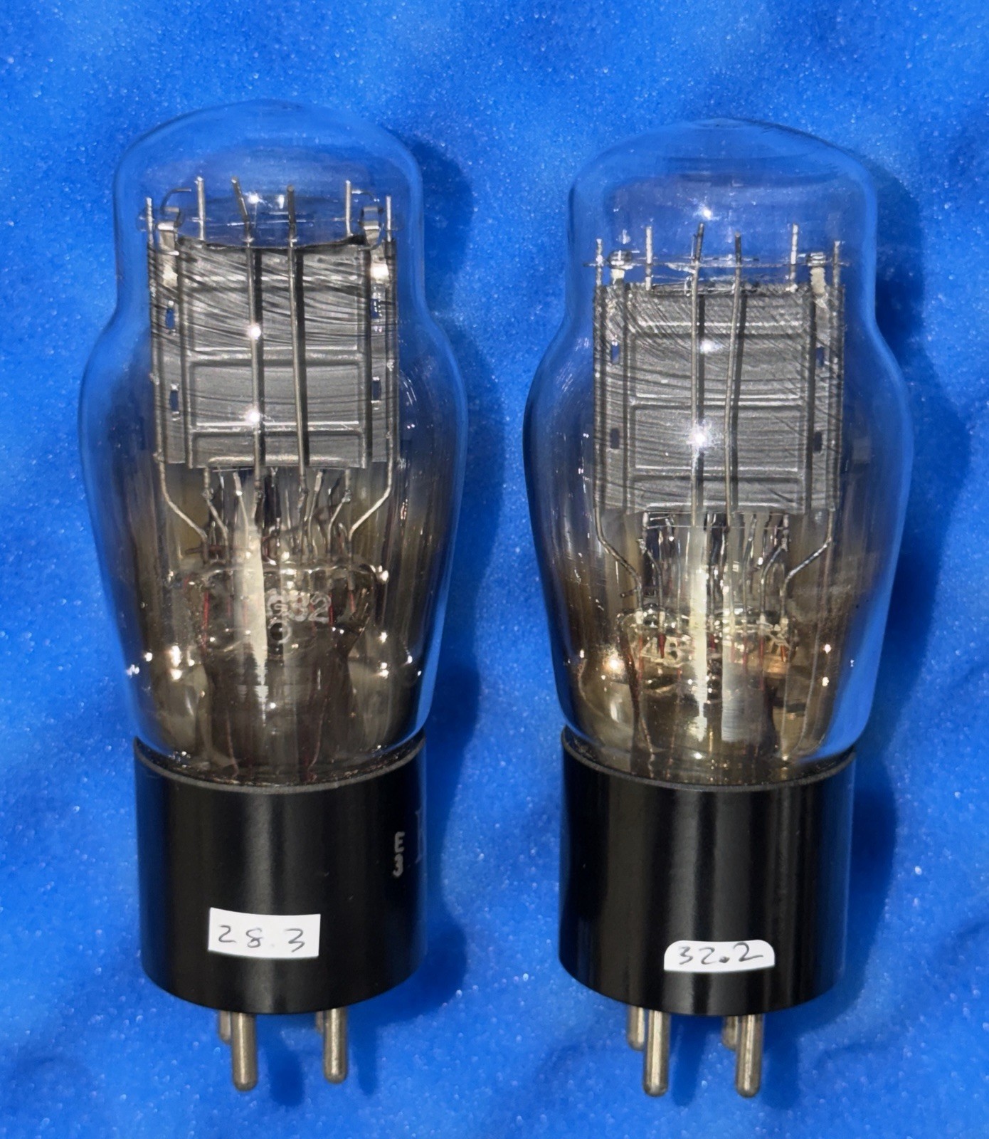 TWO KENRAD Type 45 Tubes /Amplitrex Tested +100% Gm / KEN-RAD 1940’s