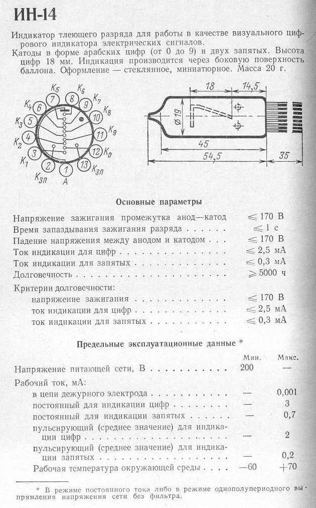 IN-14 IN14 ИН-14 Nixie Neon tube for clock vintage soviet RARE NOS SAME DATE NEW