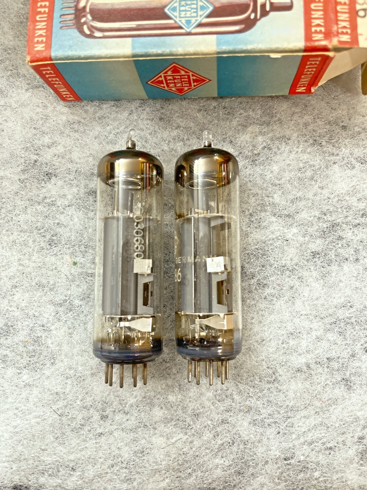 Telefunken ECL86 6GW8 NOS NIB Diamond Logo Made In Germany Matched Pair