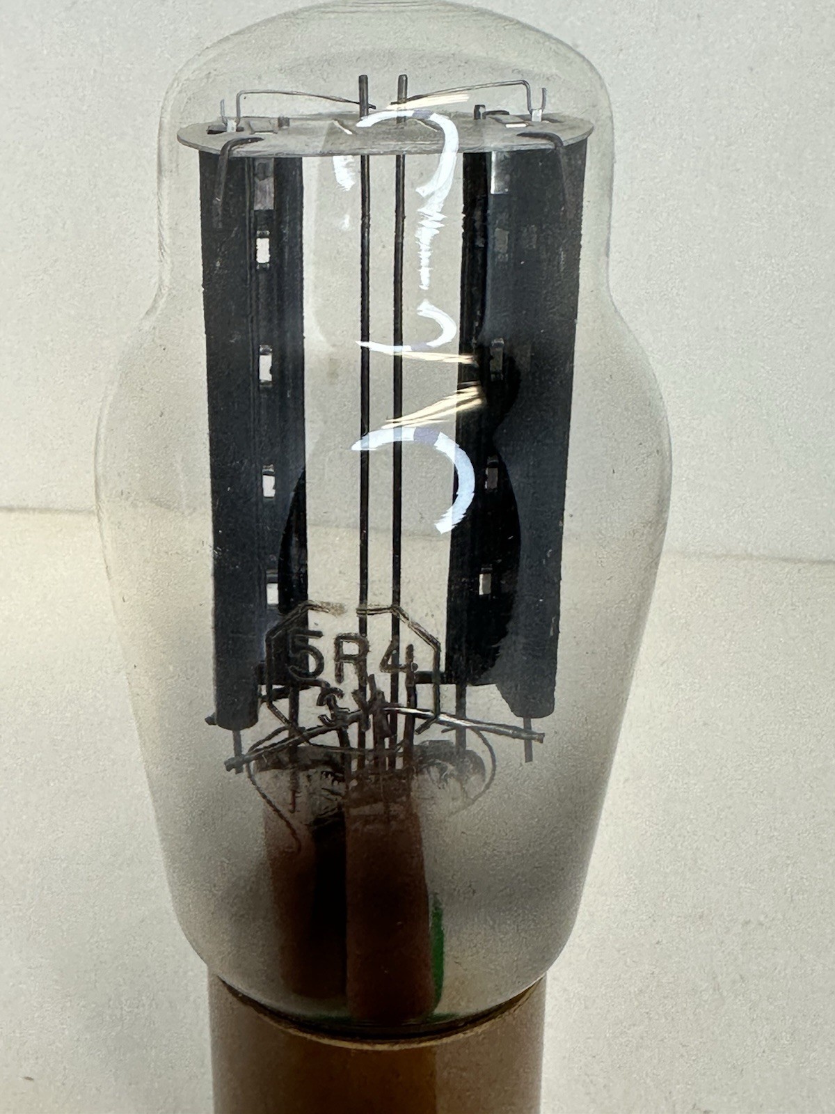 2 RCA 5R4GY Rectifier Tubes Brown Base Hung Filaments Vertical D Getters Tested