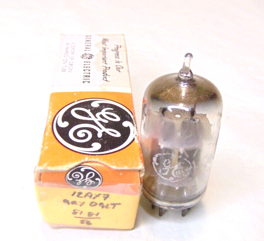 General Electric 12ax7 USA TESTED 81-81/56 Vacuum Tube Grey plates