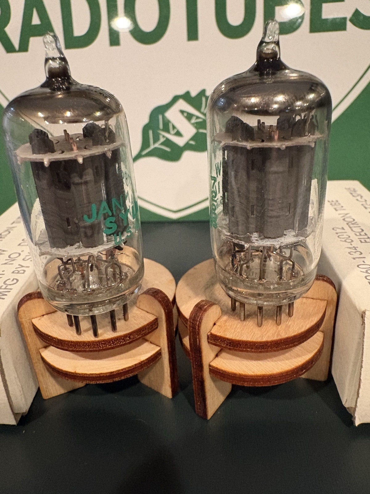 GAIN&GM MATCH PAIR 1972 SYLVANIA JAN 6189W 12AU7A Tubes TV7&MAXI TEST NOS NIB🔈