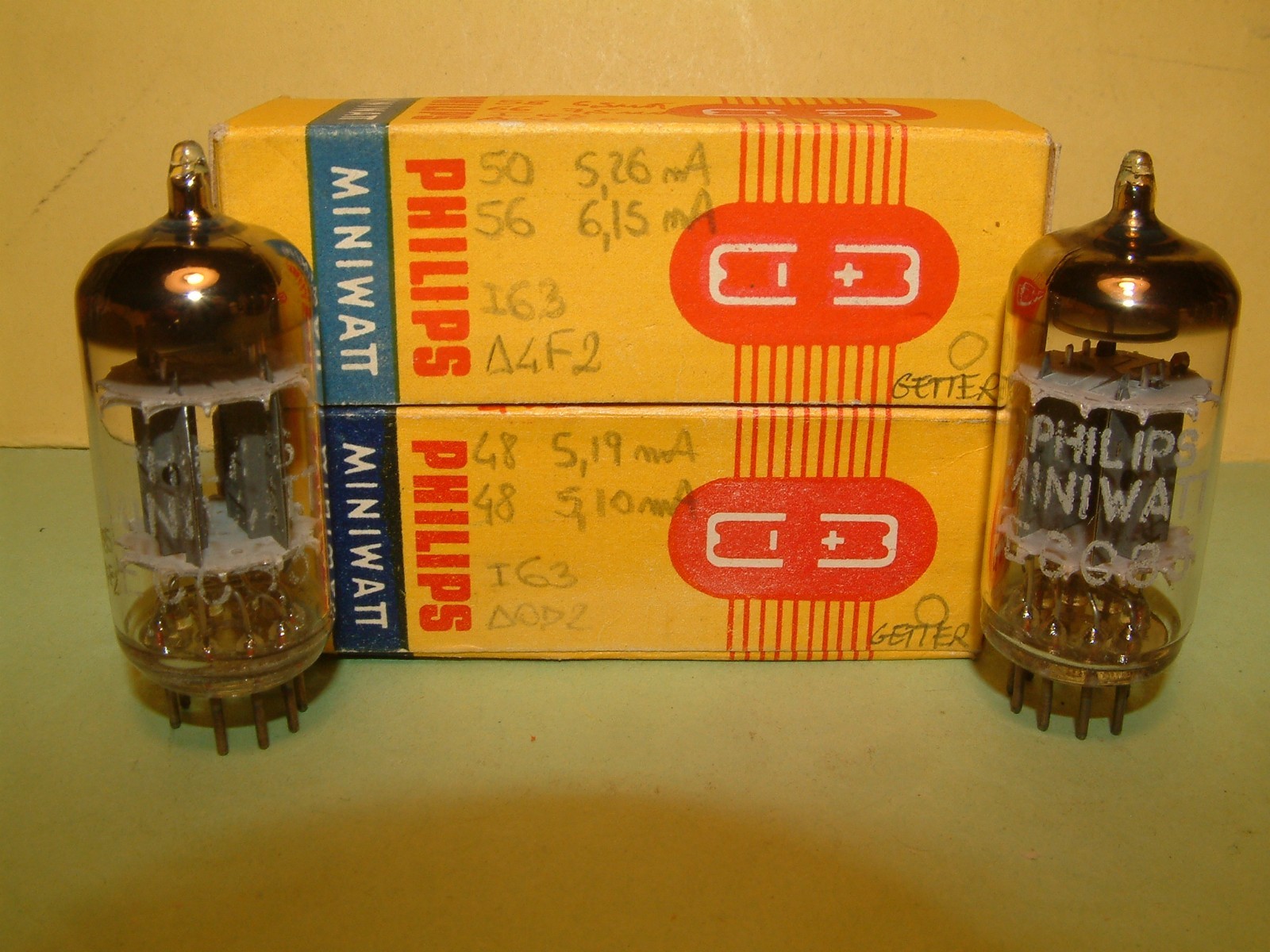 2 X TUBE (1 PAIR) ECC83 PHILIPS PAIR B NOS SALT. BY TV7 – EQ.MULLARD ECC83 E83CC