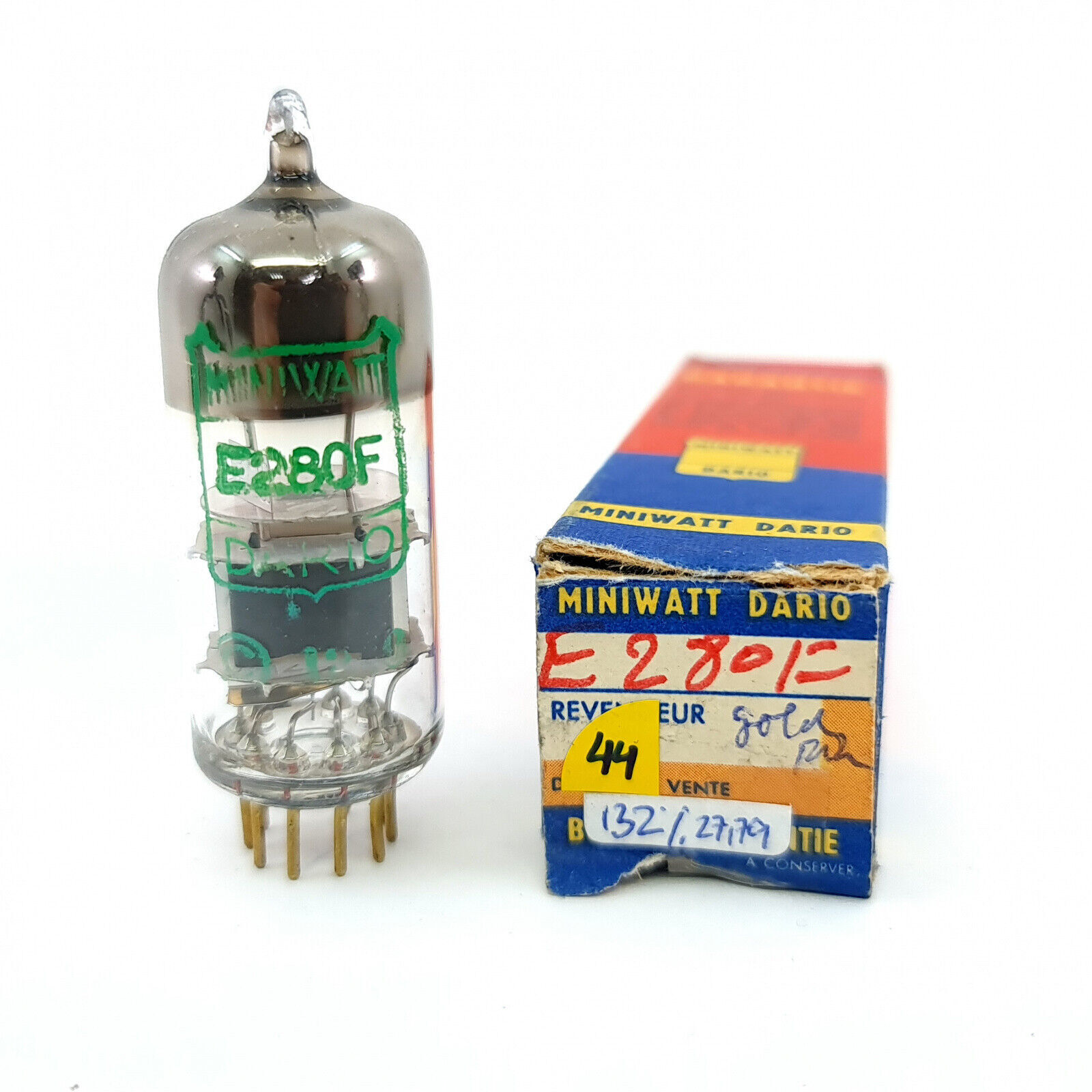 1 X E280F MINIWATT-DARIO TUBE. 1950s SIEMENS AND HALSKE. GOLD PIN. 3M. 44.CB404