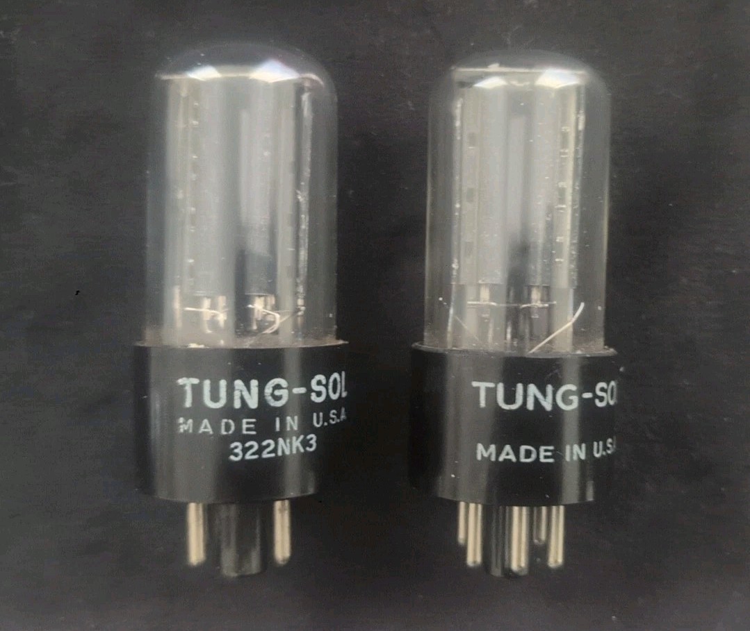 (2) Tung-Sol Black Plate Rectifier Tubes