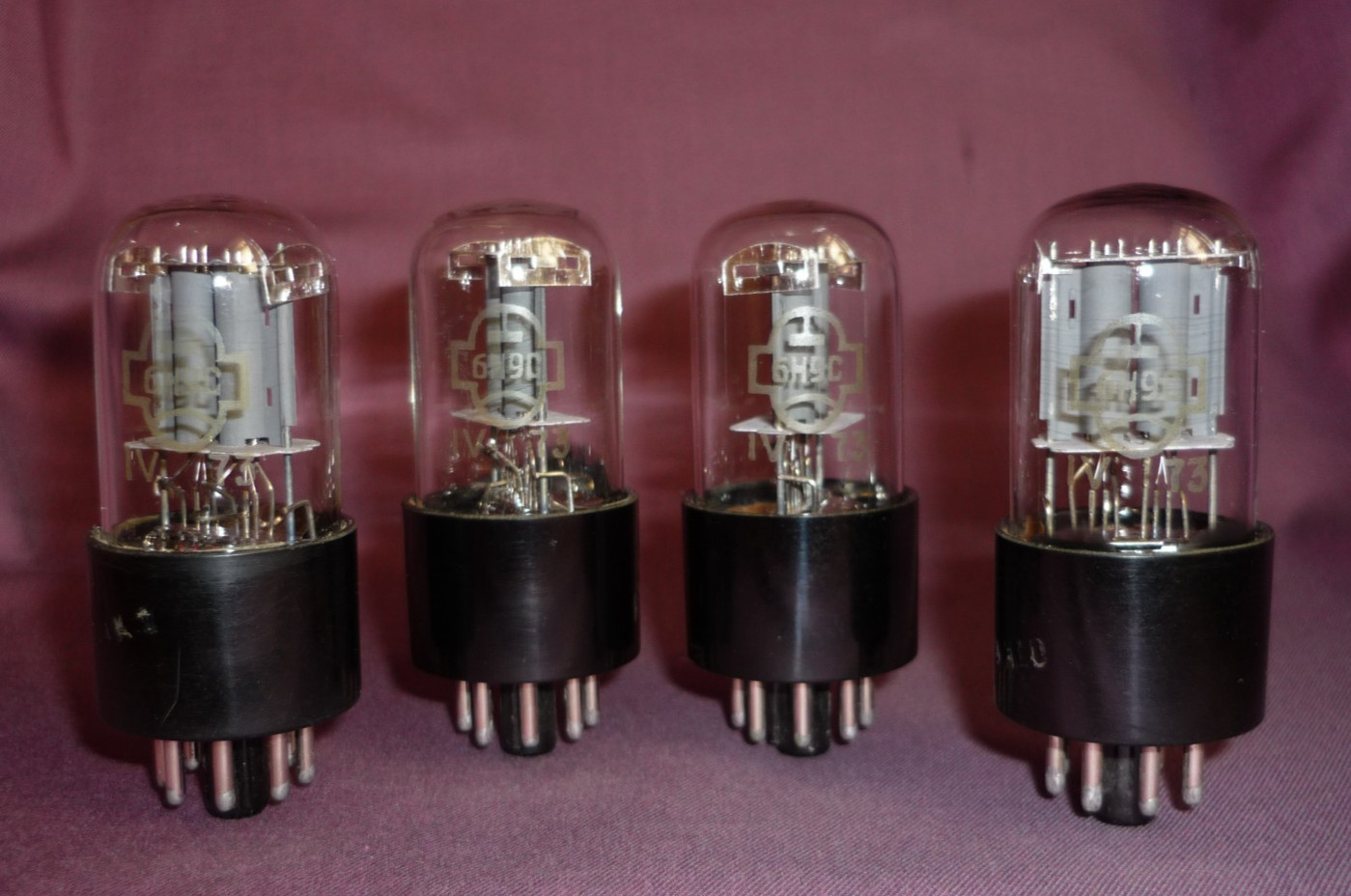 4pcs. 6N9S / 6Н9С = 6N9P; 6SL7GT ~ 1579 Double triode. NEW. SAME DATE IV-1973