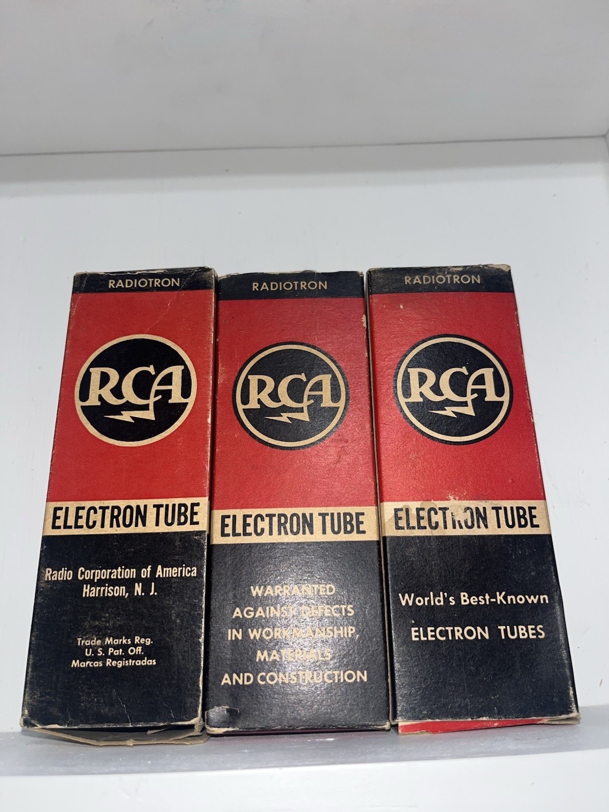 3 RCA 6AS7G Vacuum Tubes TV7 Tested Strong Non Matching Non Balanced.