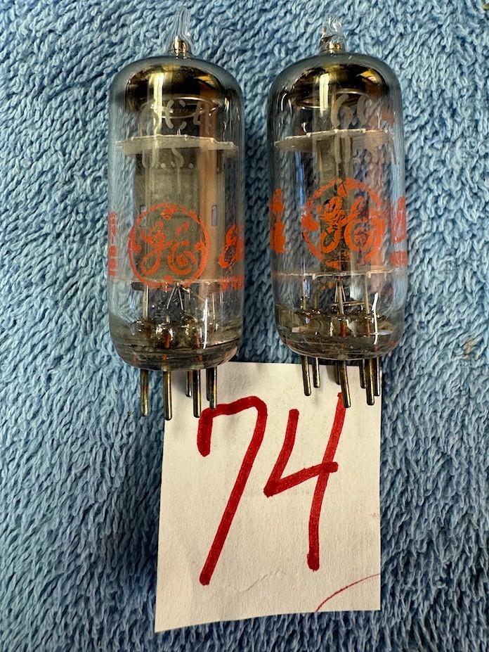 2 GE 6C4 Scott Fisher Magnavox Knight amplifier receiver preamplifier tubes # 74