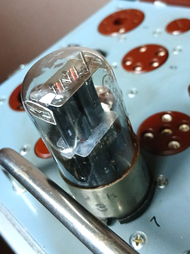 TESTED. 6N9S = 6SL7GT Tube. MELZ 1954! Metal base. Identical halves. PCS 1