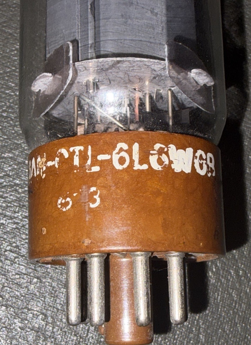 5881/6L6WGB JAN-CTL Tung-Sol Matched Pair Brown Base Mica Snubbers Power Tubes
