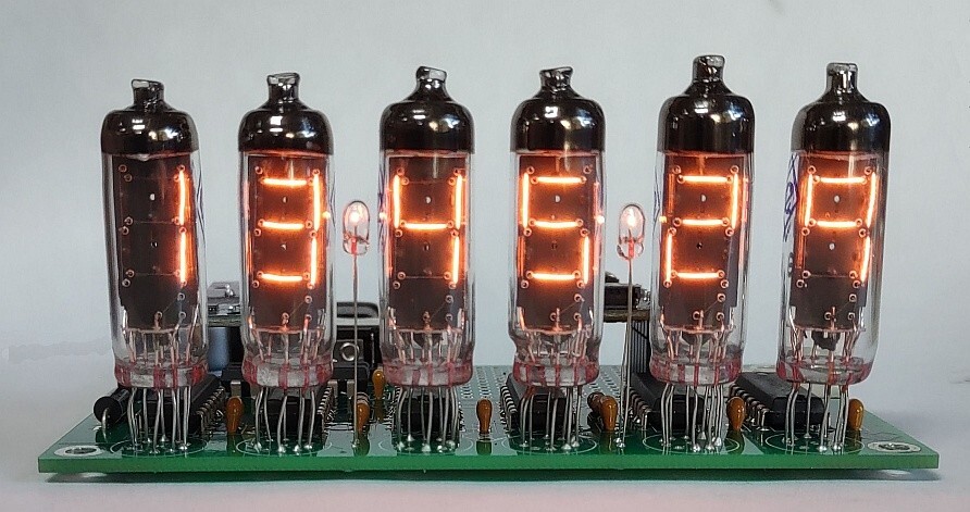 Neonixie Numitron Clock Kit, IV-9 tubes, 6 digit, Wifi NTP with ESP32 controller