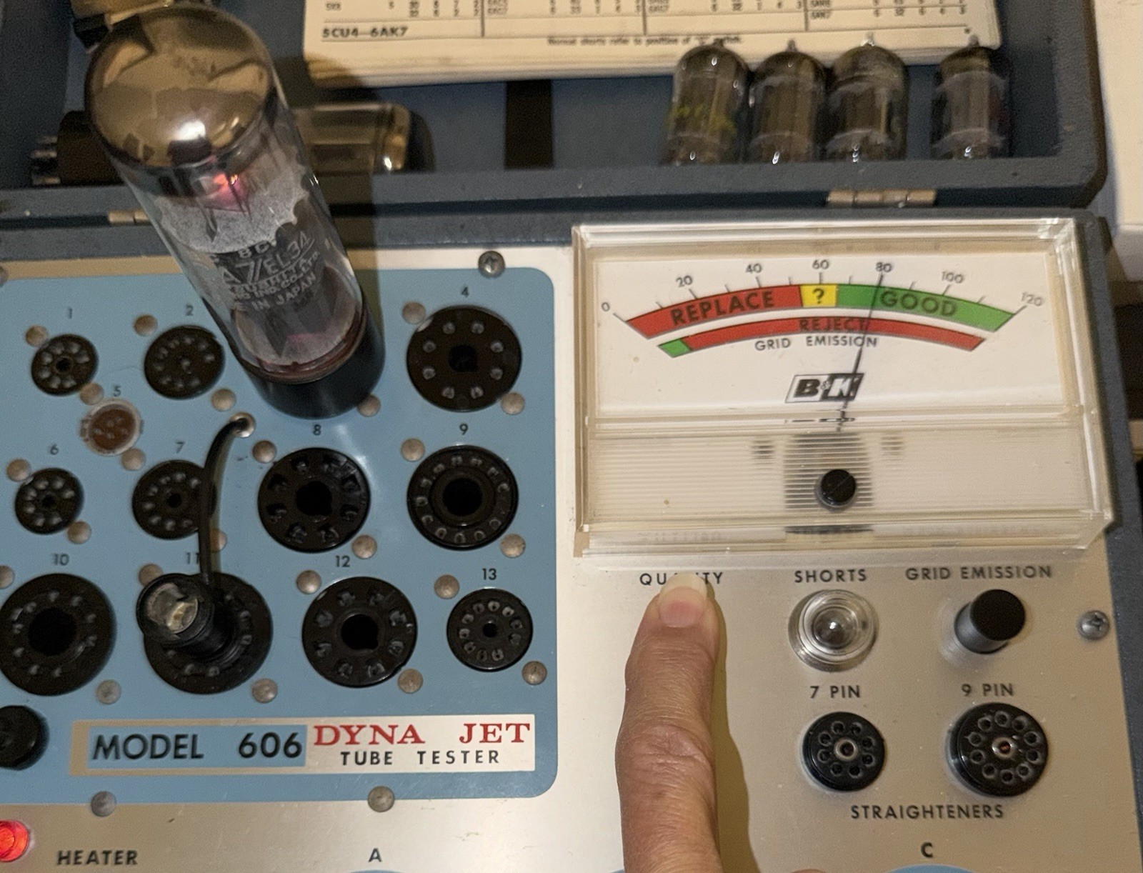 PAIR Matsushita EL34 6CA7 Tubes Tested For GM, Plate Current & Emissions
