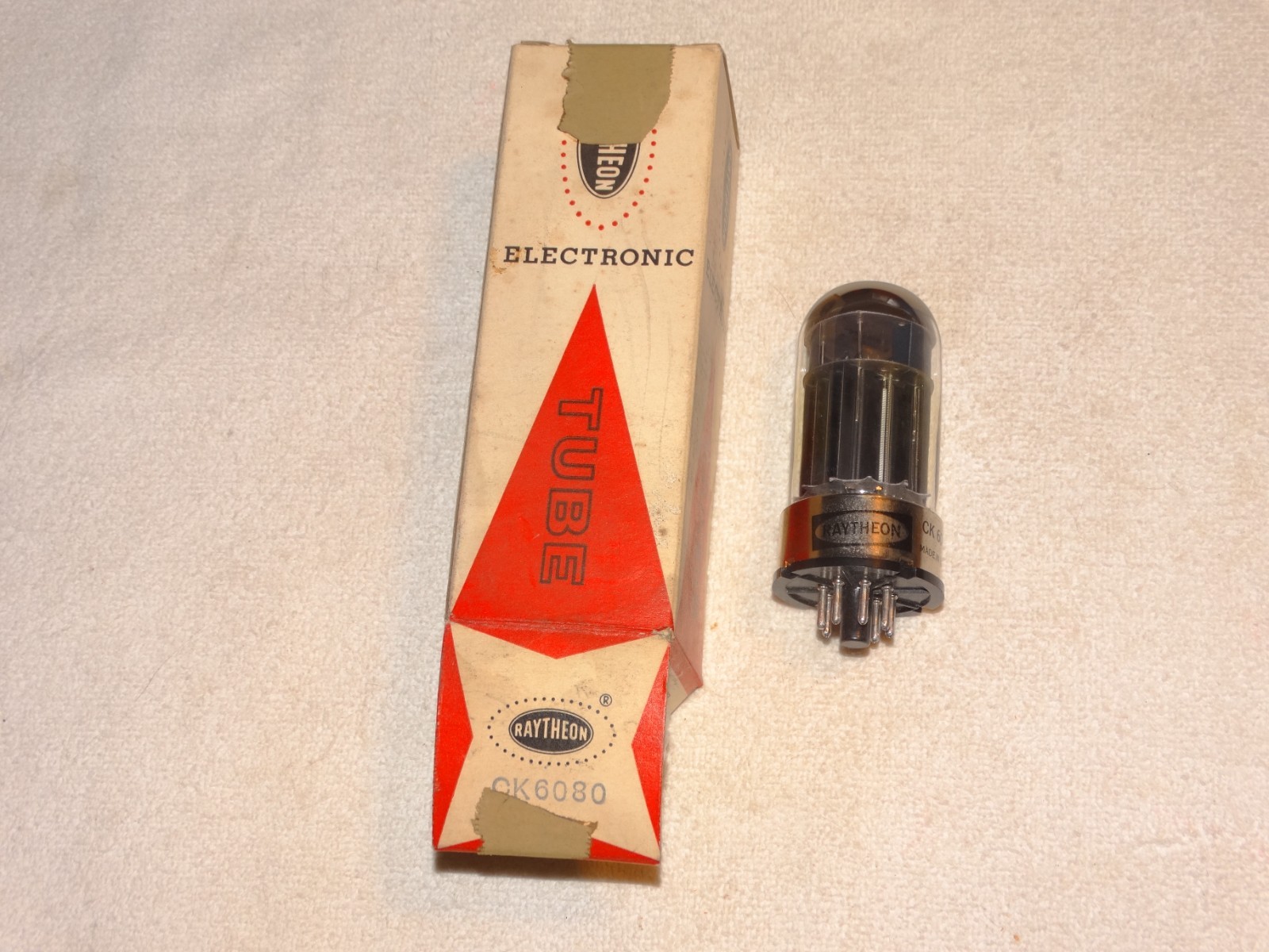 1 x CK6080 (6AS7) Raytheon Tube*NOS-NIB*Mil Specs*Very Strong Testing*#4