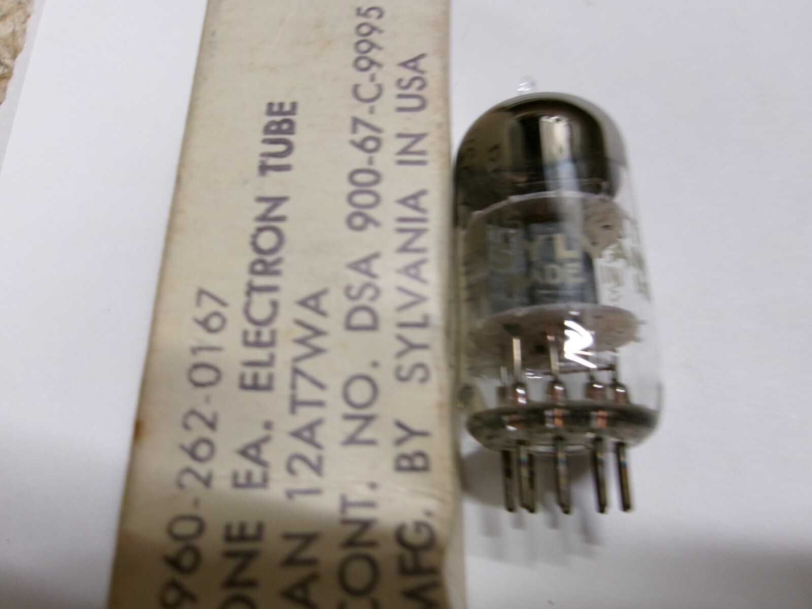 NOS SYLVANIA JHS 12AT7WA VACUUM TUBE GOLD BRAND 12AU7