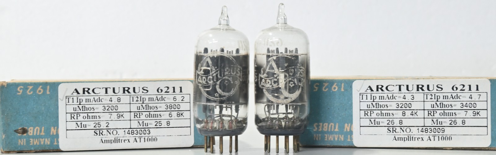 6211 ARCTURUS nos tube UNited States preamp test strong balanced 2 Pcs