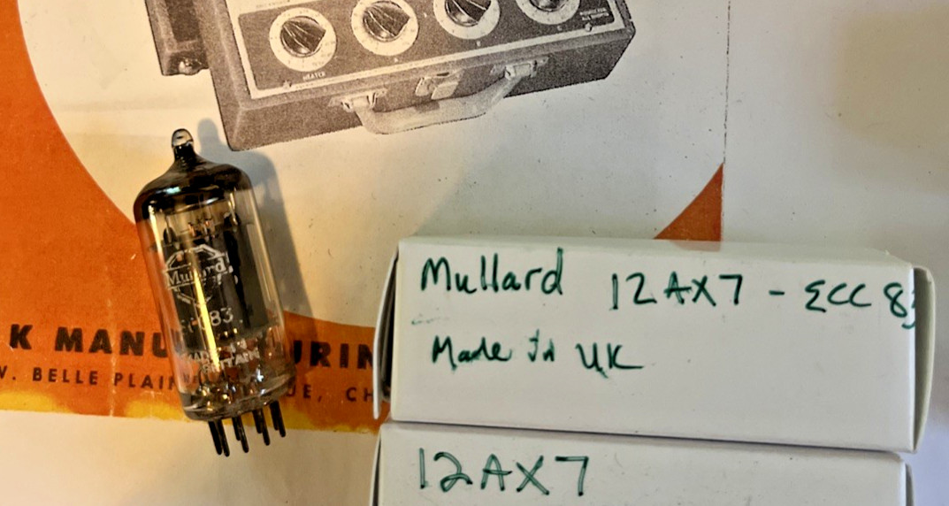Mullard ECC83 / 12AX7 Pair Vintage Vacuum Tubes. Made in Great Britain