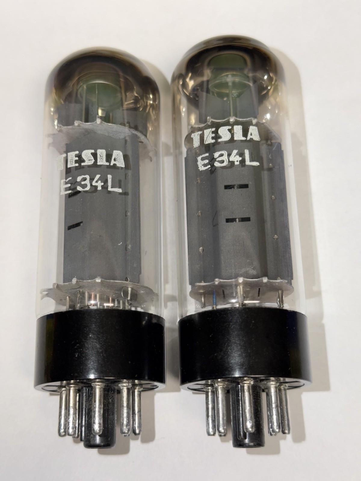 Pair NOS Tesla EL34 6CA7 Tubes Tested Excellent For GM, Plate Current, Emissions