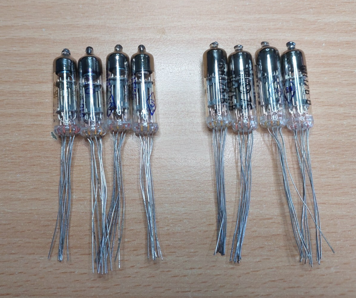 4x 6N17B-V / 6Н17Б-В MELZ + 4x 6N16B-V / 6Н16Б-В Tubes NEW NOS OTK