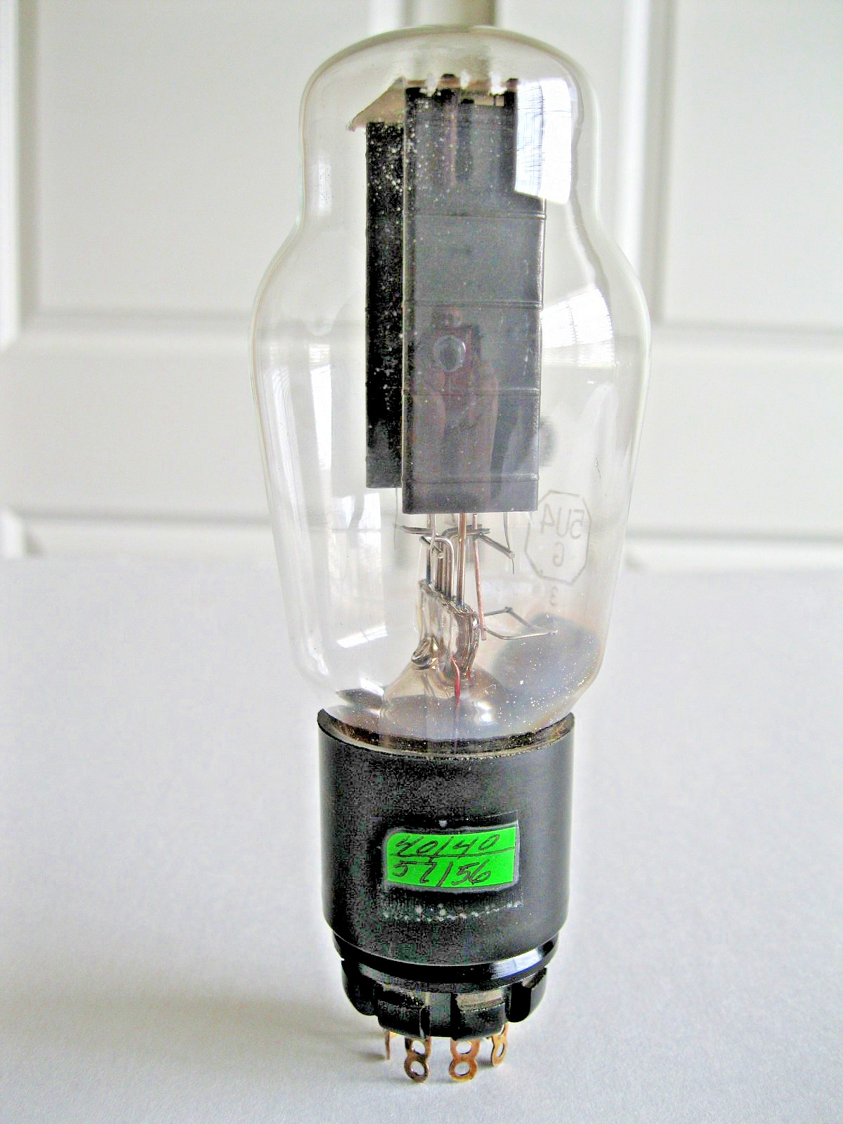 PHILCO 5U4G/5U4 AUDIO VACUUM TUBE BLACK PLATE D GETTER TV-7 TESTED.