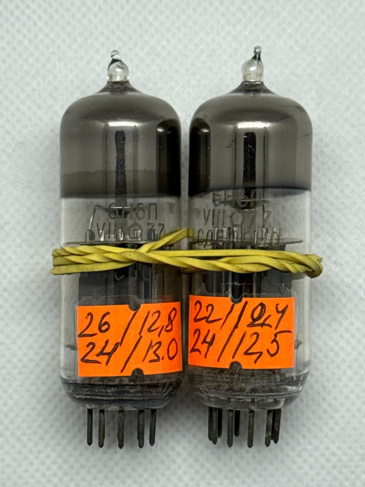 2x NEW 6N6P (ECC99 E182CC ~6N30P) DOUBLE TRIODE MATCHED PAIR #2 from 70-s