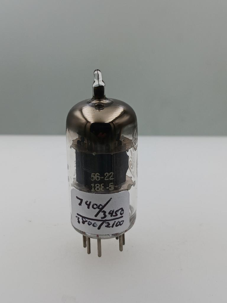 1956 GE 6AZ8 NOS NIB 7400/3450gm Grey Plates Square Getter Serious Tubes T463