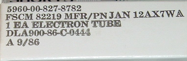 TUBES 2 new Philips 12AX7WA blue label matching 12AX7A NOS NIB USA Hickok tested