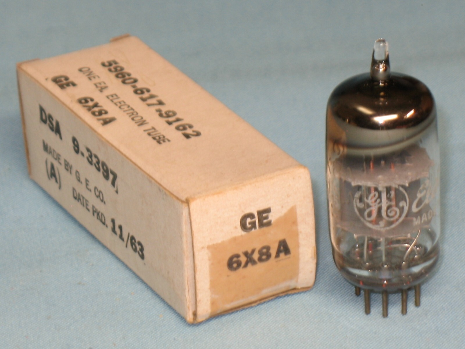 VACUUM TUBE ~ 6X8A ~ GE ~ NOS ~ 6X8A