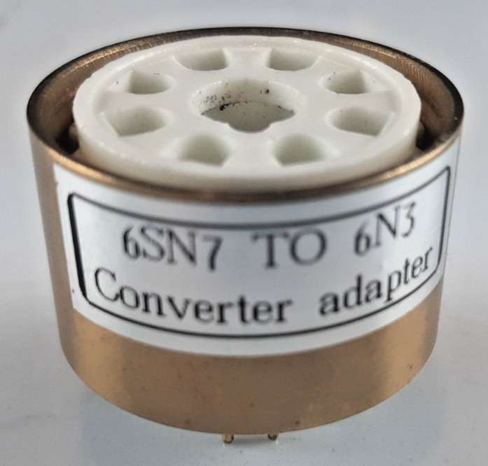 6SN7 6SL7 to 6N3 Tube Adapter Converter 6.3V US Seller 6SN7 on top in place 6N3