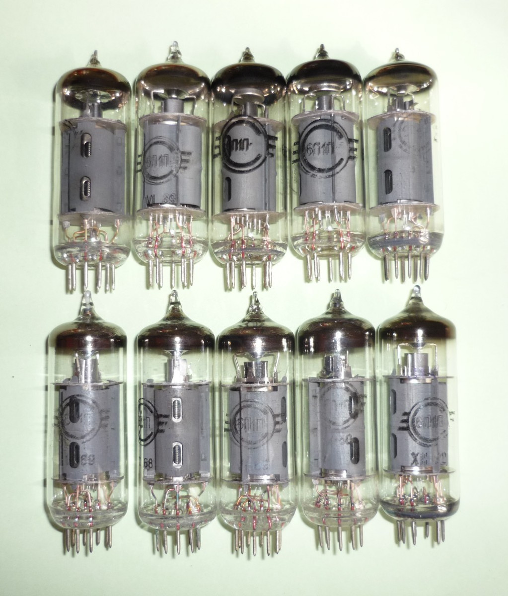 10pcs. 6P1P / 6П1П ~ 6P1 China, 6BW6 mini Beam Power Pentode NEW. 1960s