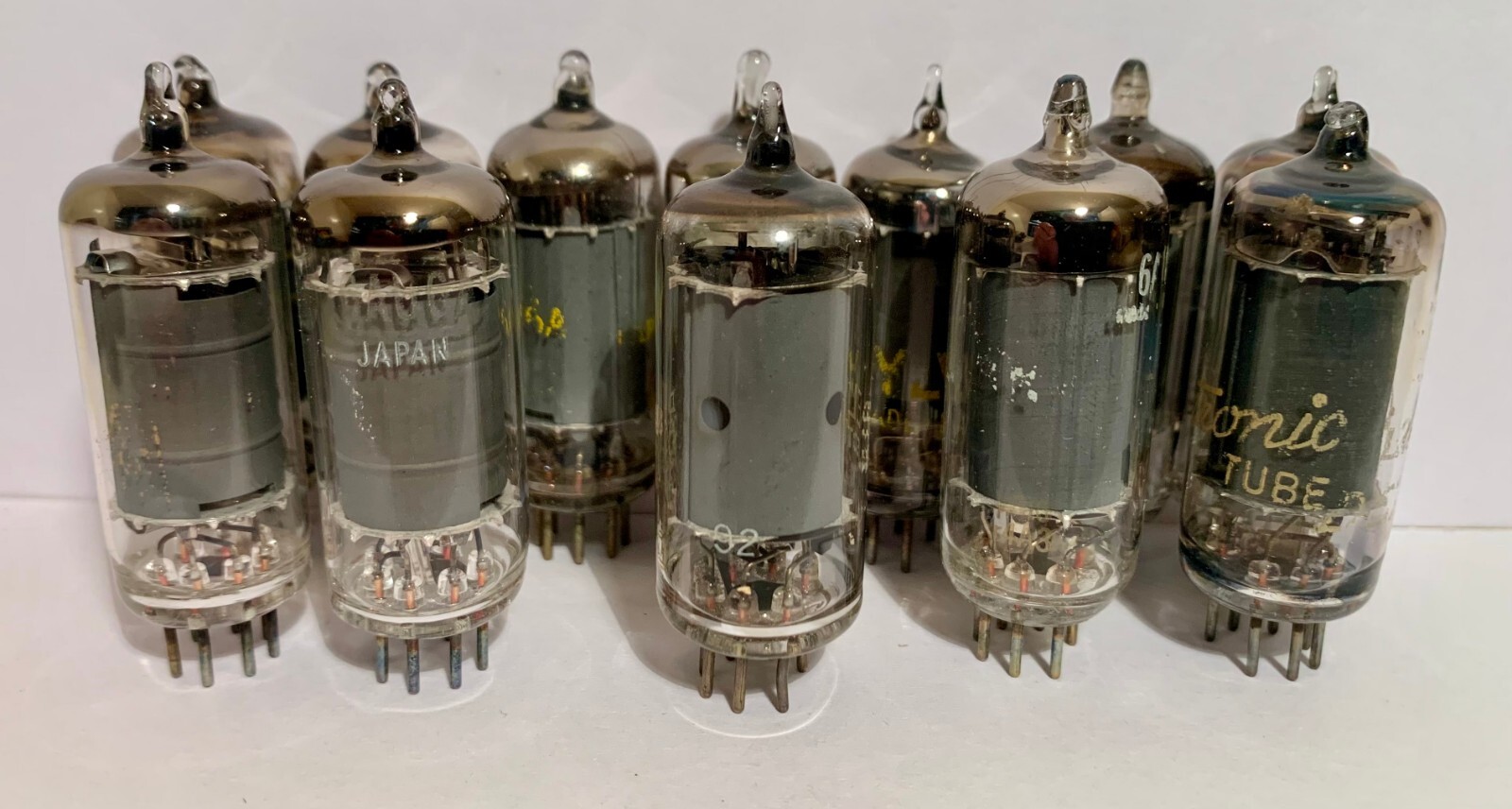 PAIR of Type 6AU6A Sharp Cutoff Pentode Vacuum Tubes-Used-Tested Various Brands