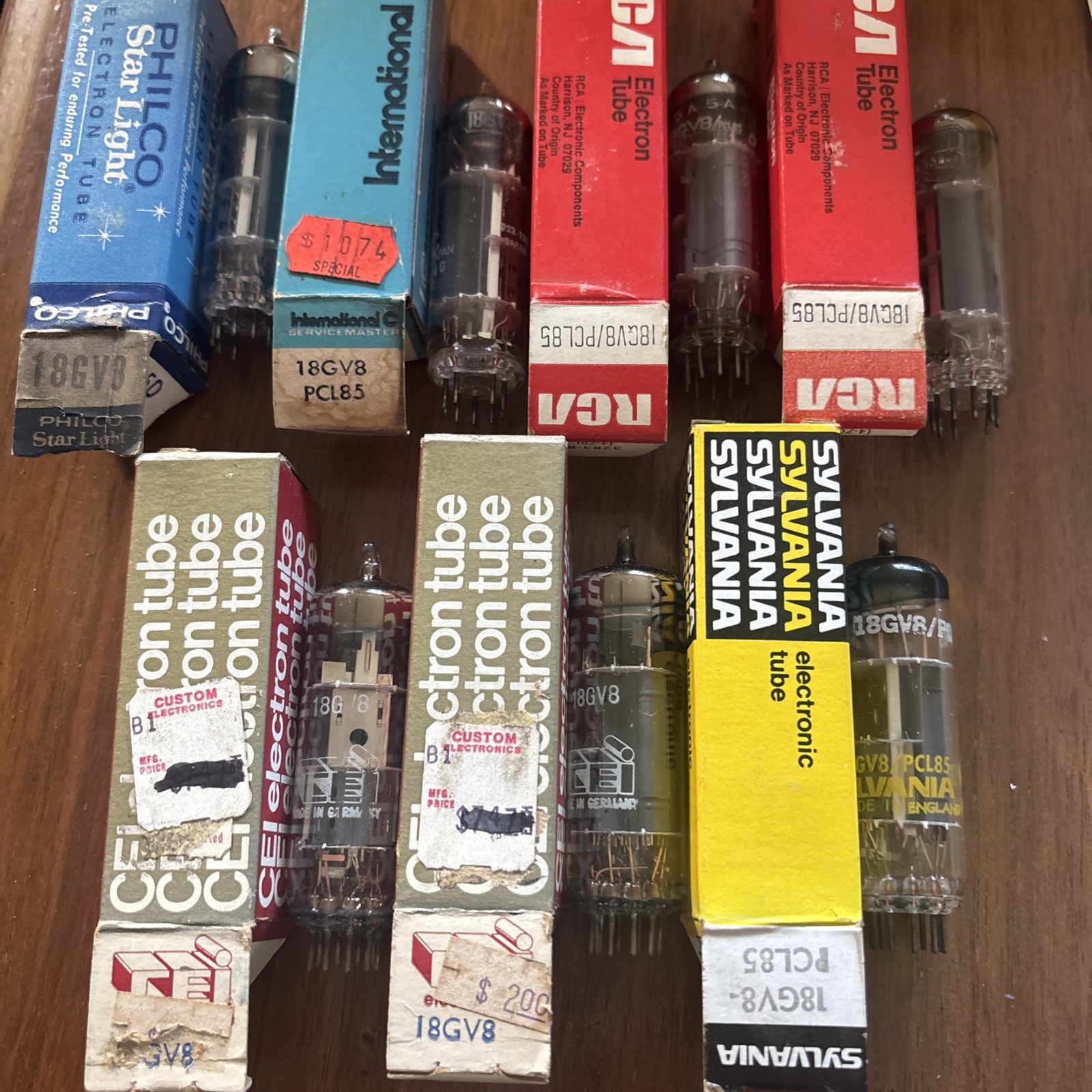 Lot/7 Japan/Gt Britain/Mexico PCL85/18GV8 Tubes Triode Beam Power Pentodes Mixed