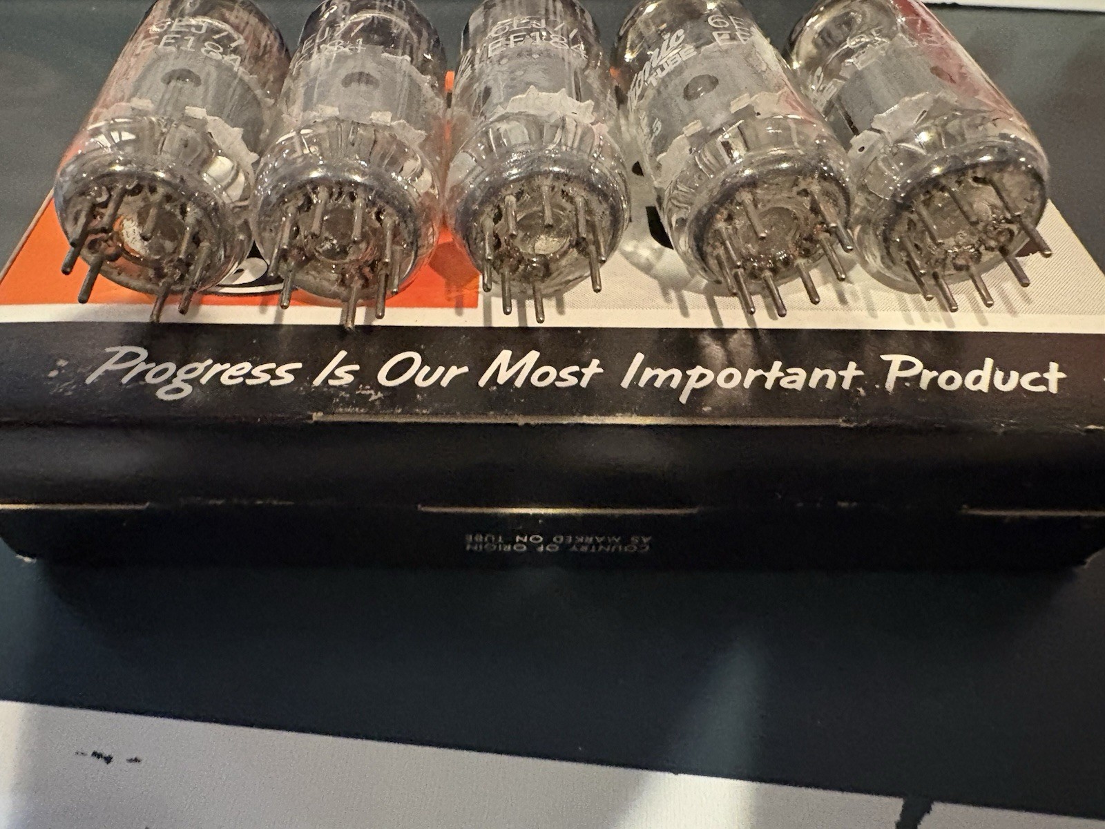 Sleeve Of 5 GE 6EJ7 EF184 Vacuum Tubes HICKOK Tested NOS NIB. Same 1972 Dates 🧱