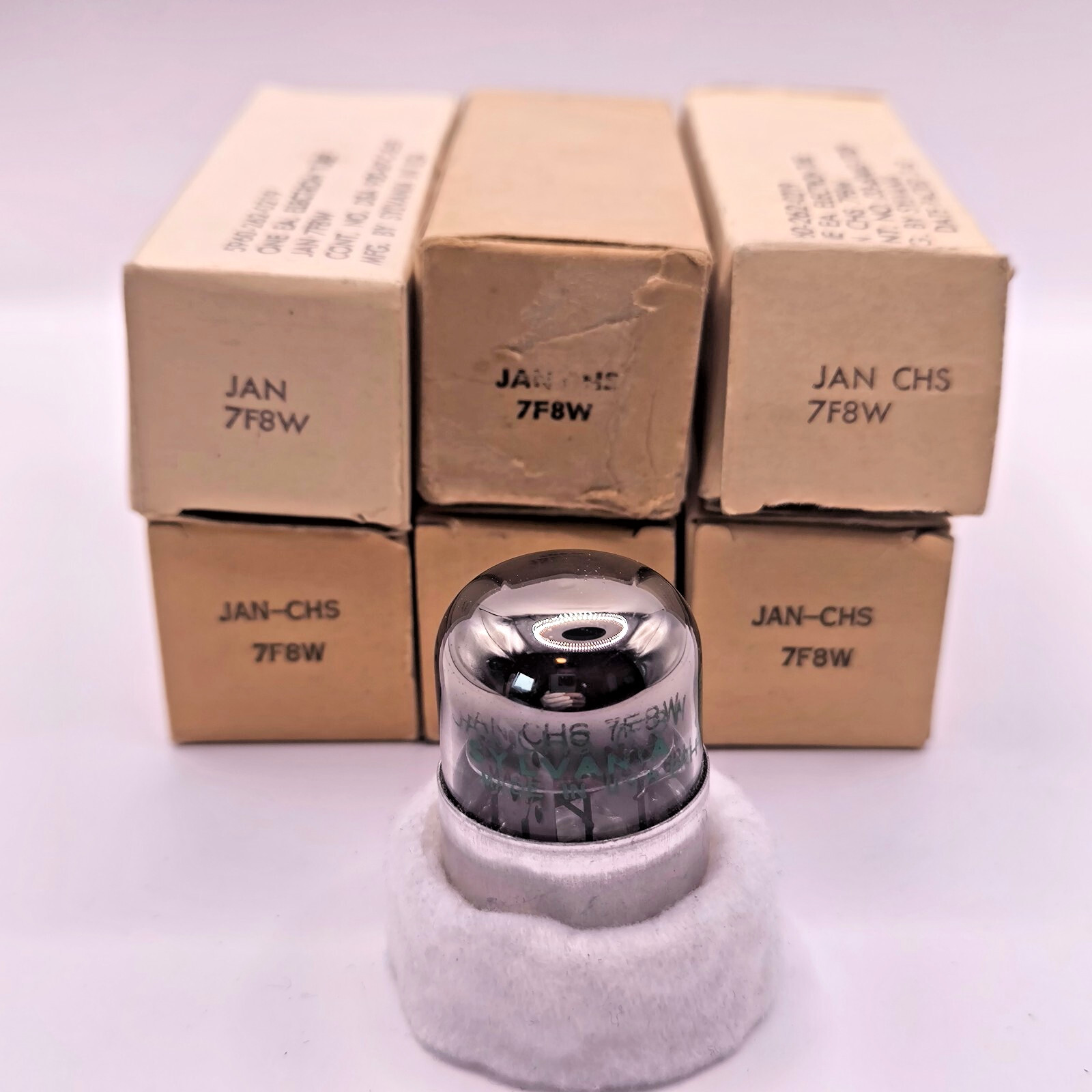 Sylvania 7F8W 7F8 CV2968, NOS NIB, never used, loctal double triode 12AT7
