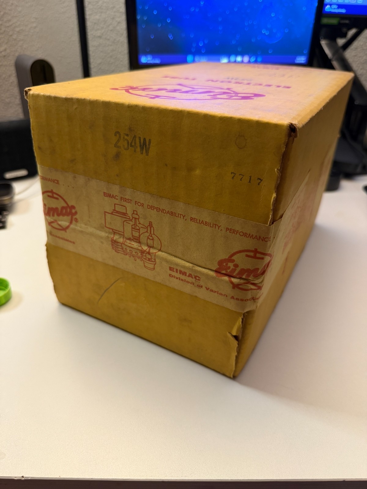 EIMAC 254W VINTAGE ELECTRON VACUUM TUBE UNOPENED NEW