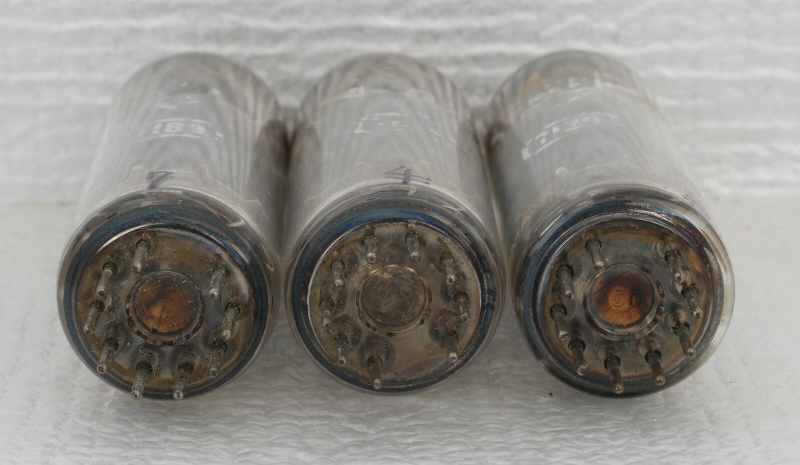 3 Telefunken 7189 / EL84/6BQ5 Vacuum Tubes : O-Getter/Same Date Code / Strong!!!