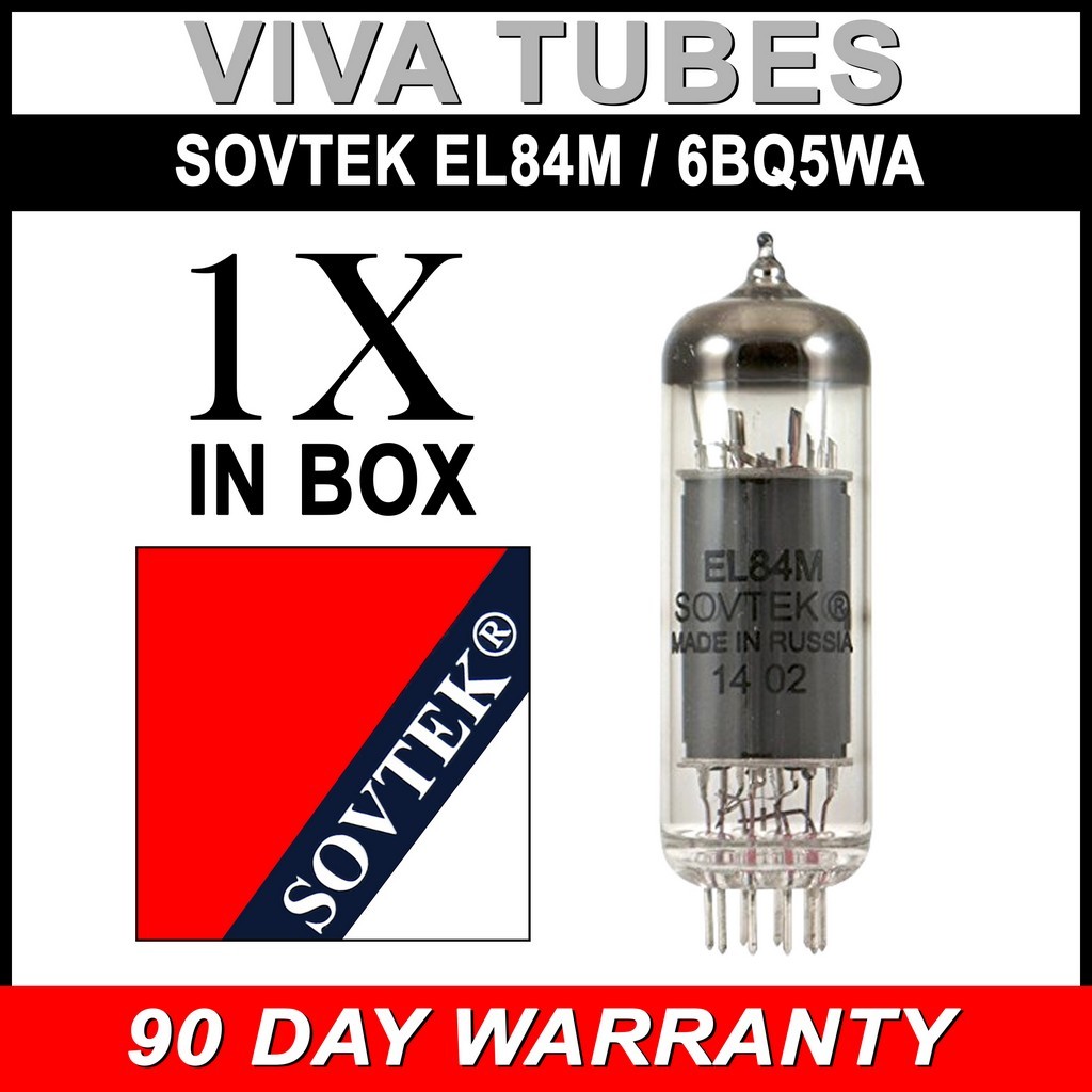 Brand New Current Tested Sovtek EL84M / 6BQ5WA = 7189 HIGH POWR Tube