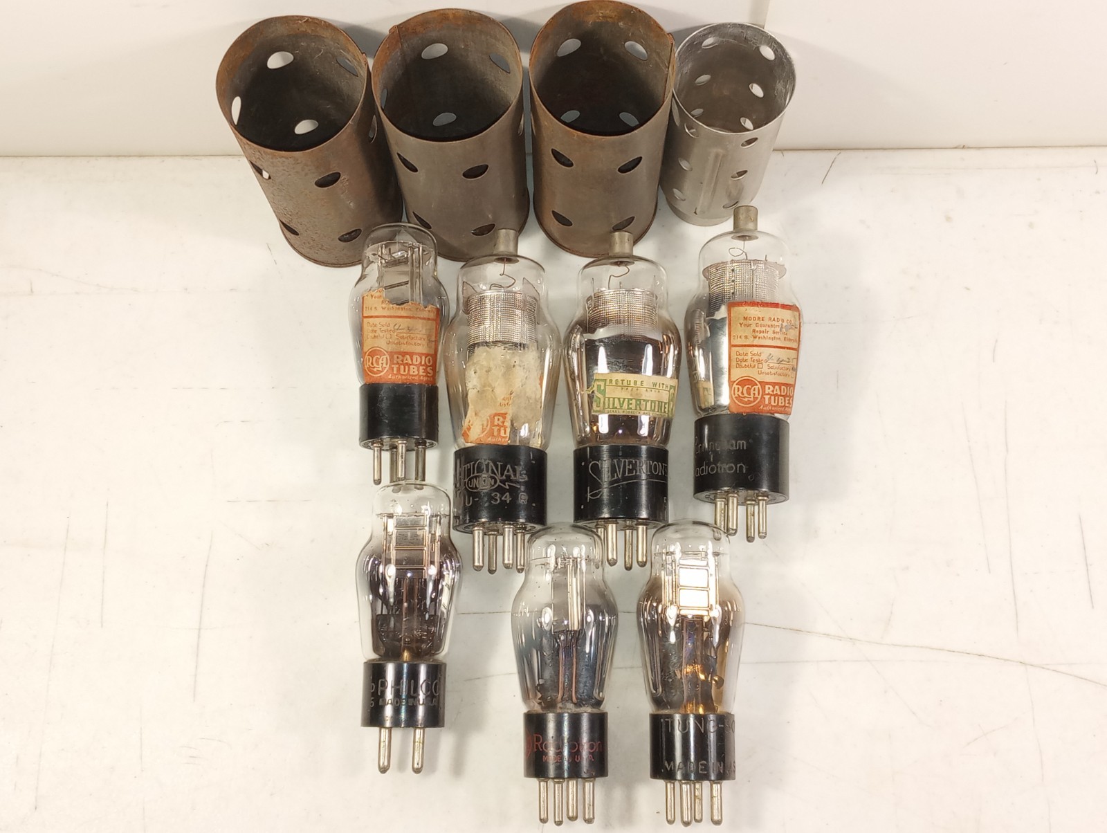 Radio Tubes RCA Radiotron-Silvertone-National-Tung Sol-Philco Lot of 7