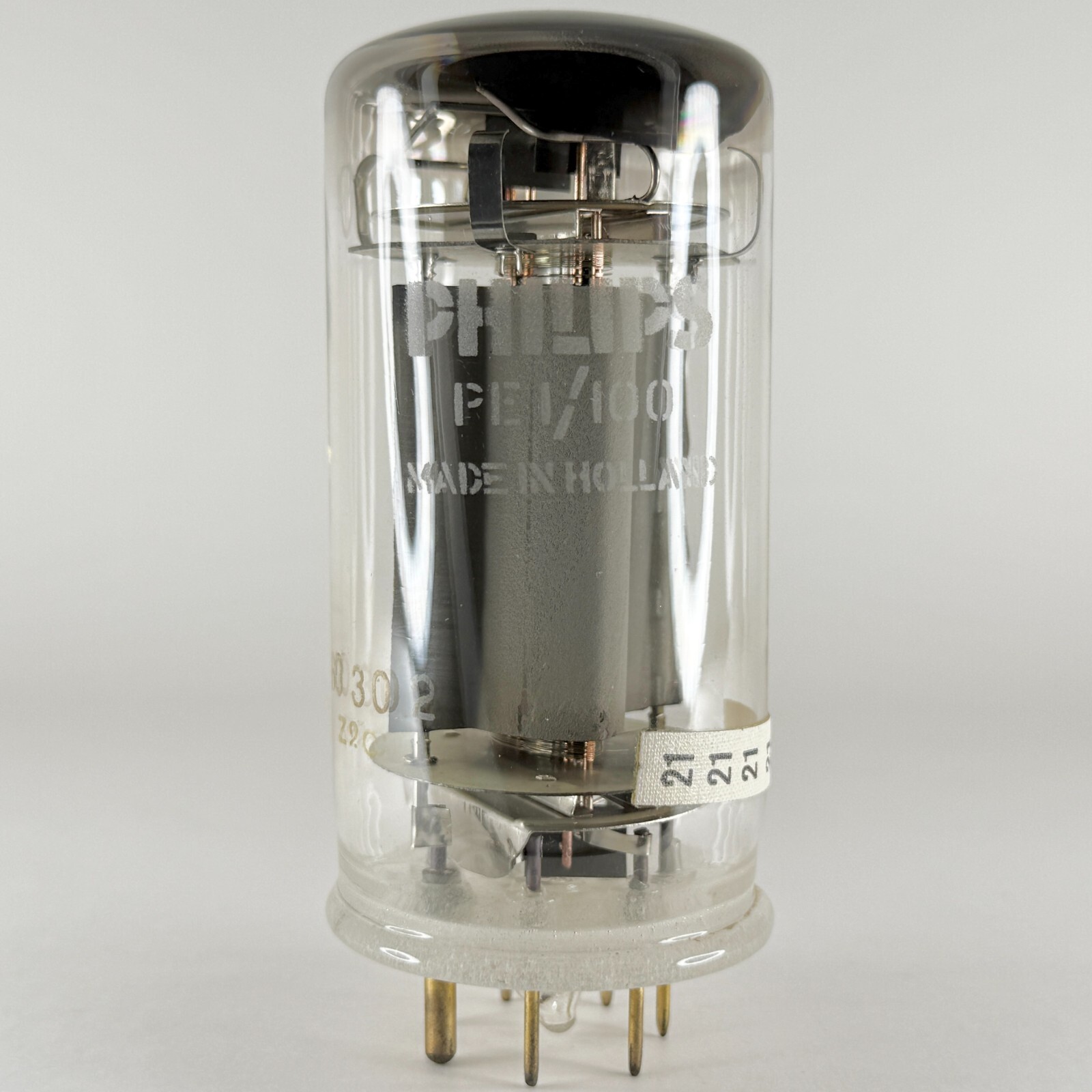 (1) Philips PE1/100 Tube Made in Holland Transmitting Pentode Tube