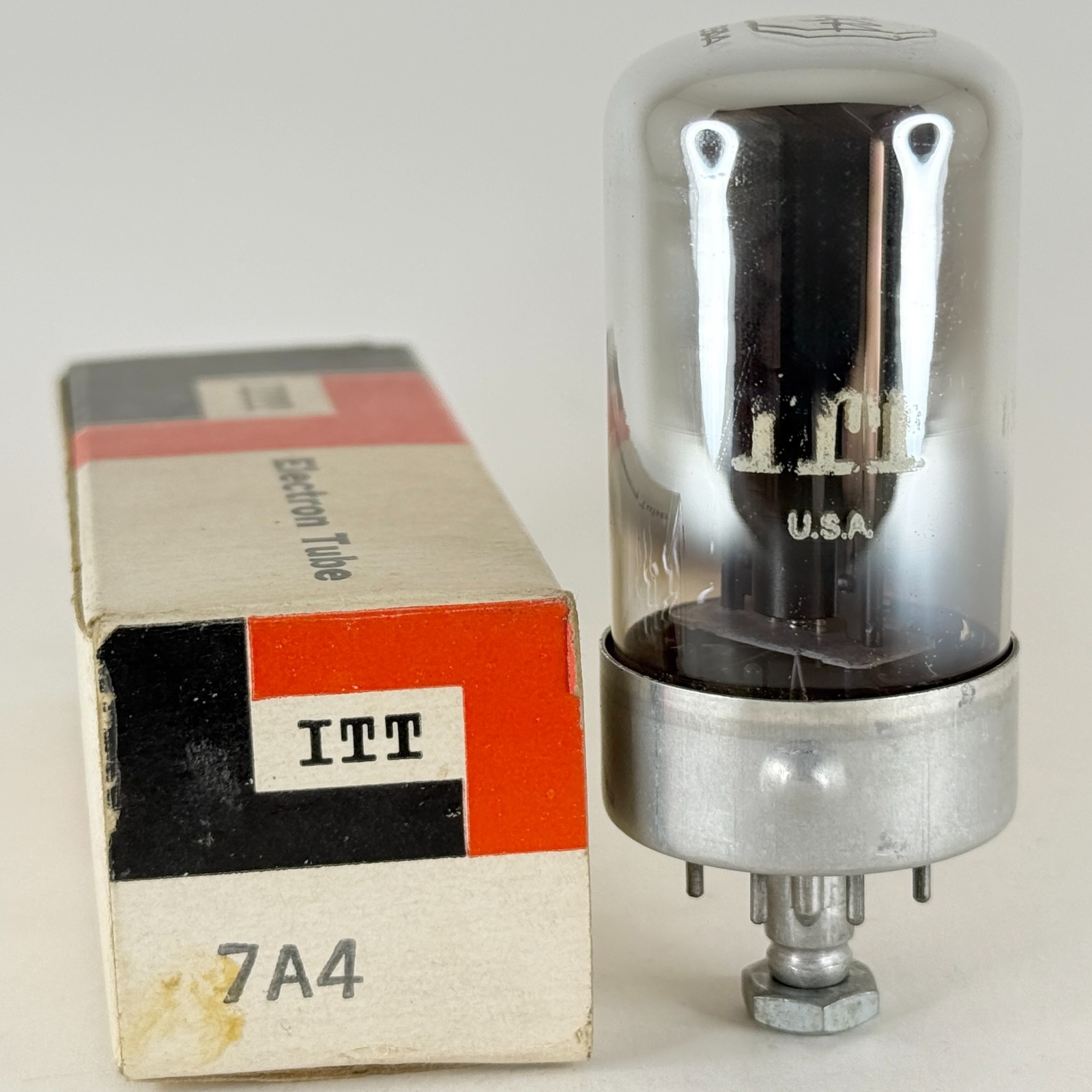 (1) Tested ITT 7A4 Tube with Box Code 126 Loctal Tube Medium Mu Triode Tube