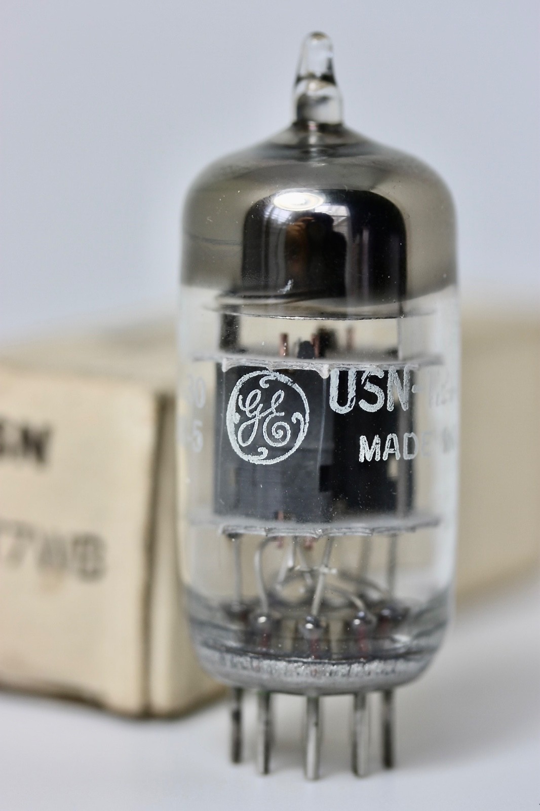 RARE NOS GE 6201 12AT7-WA ECC801S SINGLE TESTED TUBE “TRIPLE-MICA” 1959 U.S.NAVY