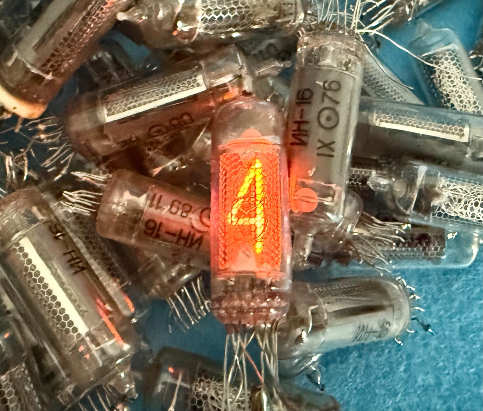 79x IN-16 IN16 ИН-16 ИН16 NIXIE TUBES USED TESTED 100% WORKING