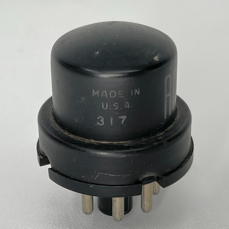 (1) Tested 1953 RCA 6H6 Tube Date Code 317 RCA 6H6 Twin Diode Black Metal Tube