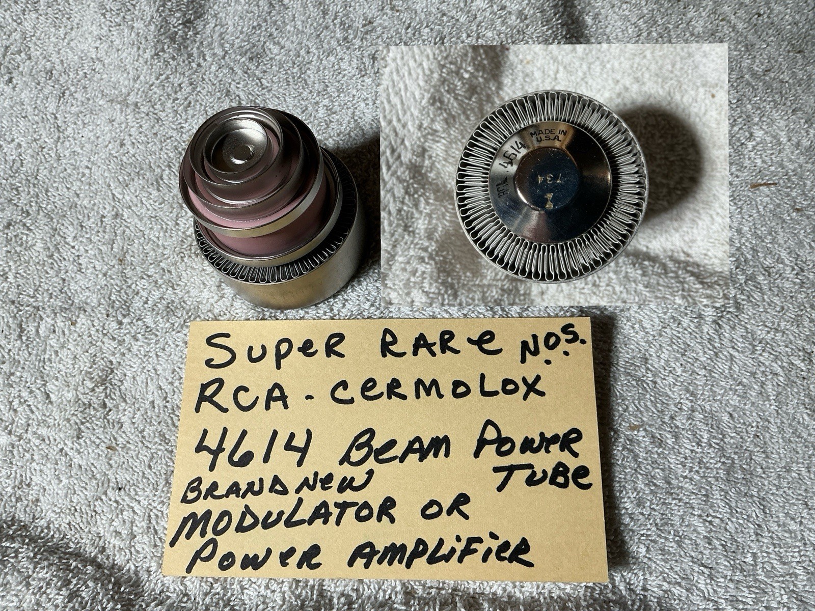 NOS RCA 4614 Power Beam Vacuum Tube Voltage Regulator Modulator 2500 Plate Volts