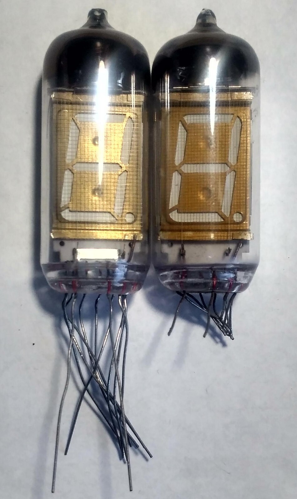 2 PCS IV-11 IV11 ИВ-11 SOVIET VINTAGE NIXIE VFD INDICATOR NOS TUBE CLOCK TESTED
