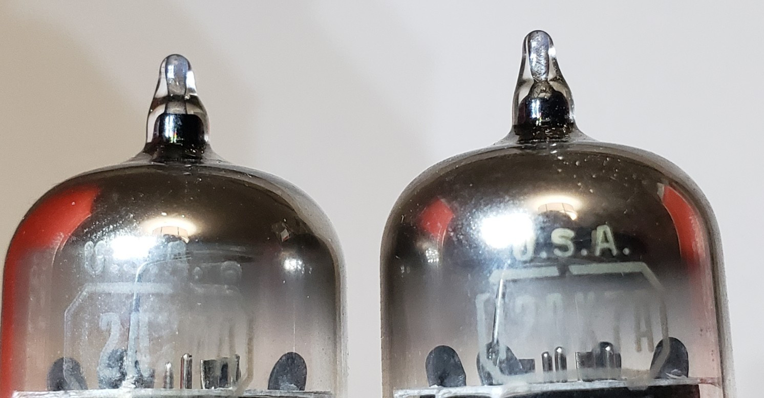 Pair of Excellent Very Strong RCA 12AX7A Vacuum Tubes Maxi Preamp 2 Tested #2207